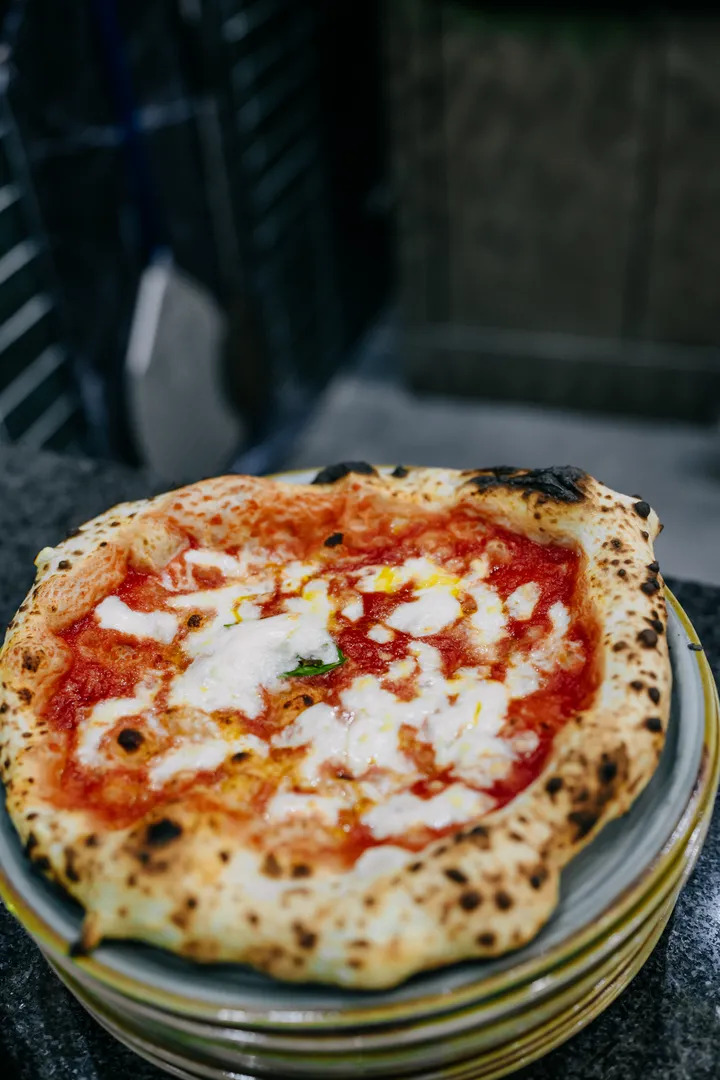 Frische Pizza Nahaufnahme